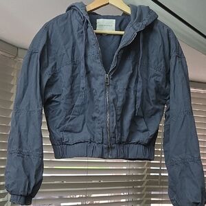 Aeropostale Quilted Navy Lined Jacket